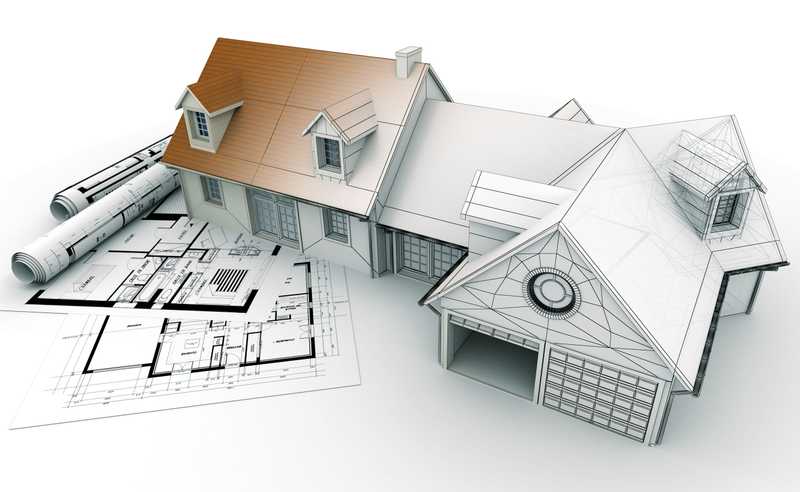 Rendu 3D d'une luxueuse villa contrastant avec rendu réaliste et portiques